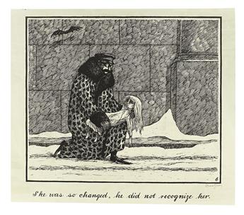 GOREY, EDWARD. Posters. The Hapless Child: She Was So Changed He Did Not Recognize Her * Charlotte Sophias Eyesight Began to Fail Rapi